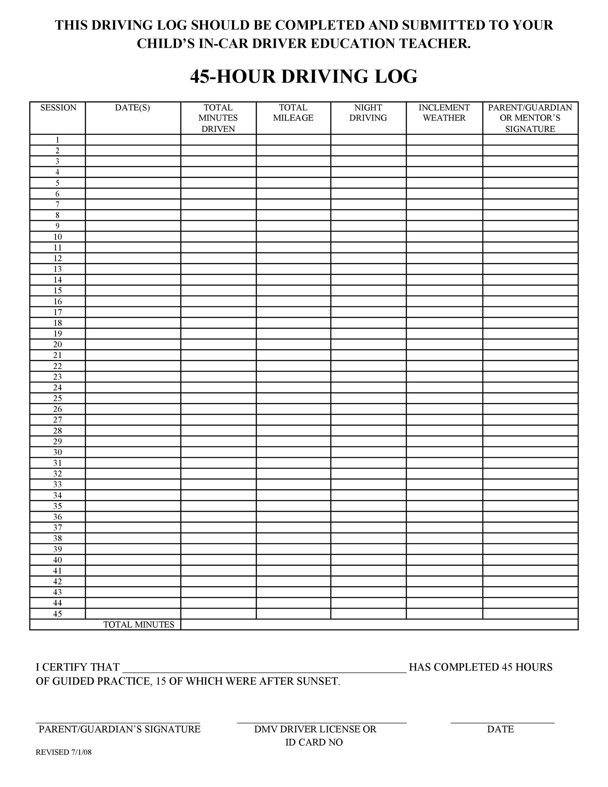 50 Printable Driver&amp;#039;S Daily Log Books [Templates &amp;amp; Examples] with regard to Free Printable Driver&amp;amp;#039;s Daily Log Sheet