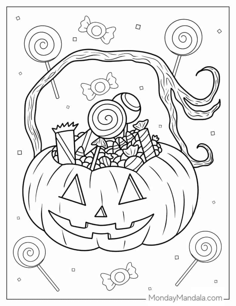 500 Halloween Coloring Pages (Free Pdf Printables) regarding Free Online Printable Halloween Coloring Pages