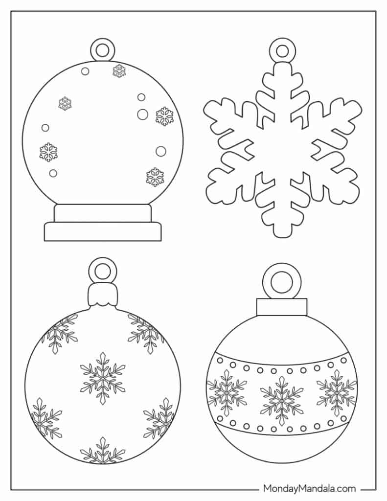 52 Printable Christmas Ornaments (Free Pdf Templates) throughout Free Printable Christmas Ornaments