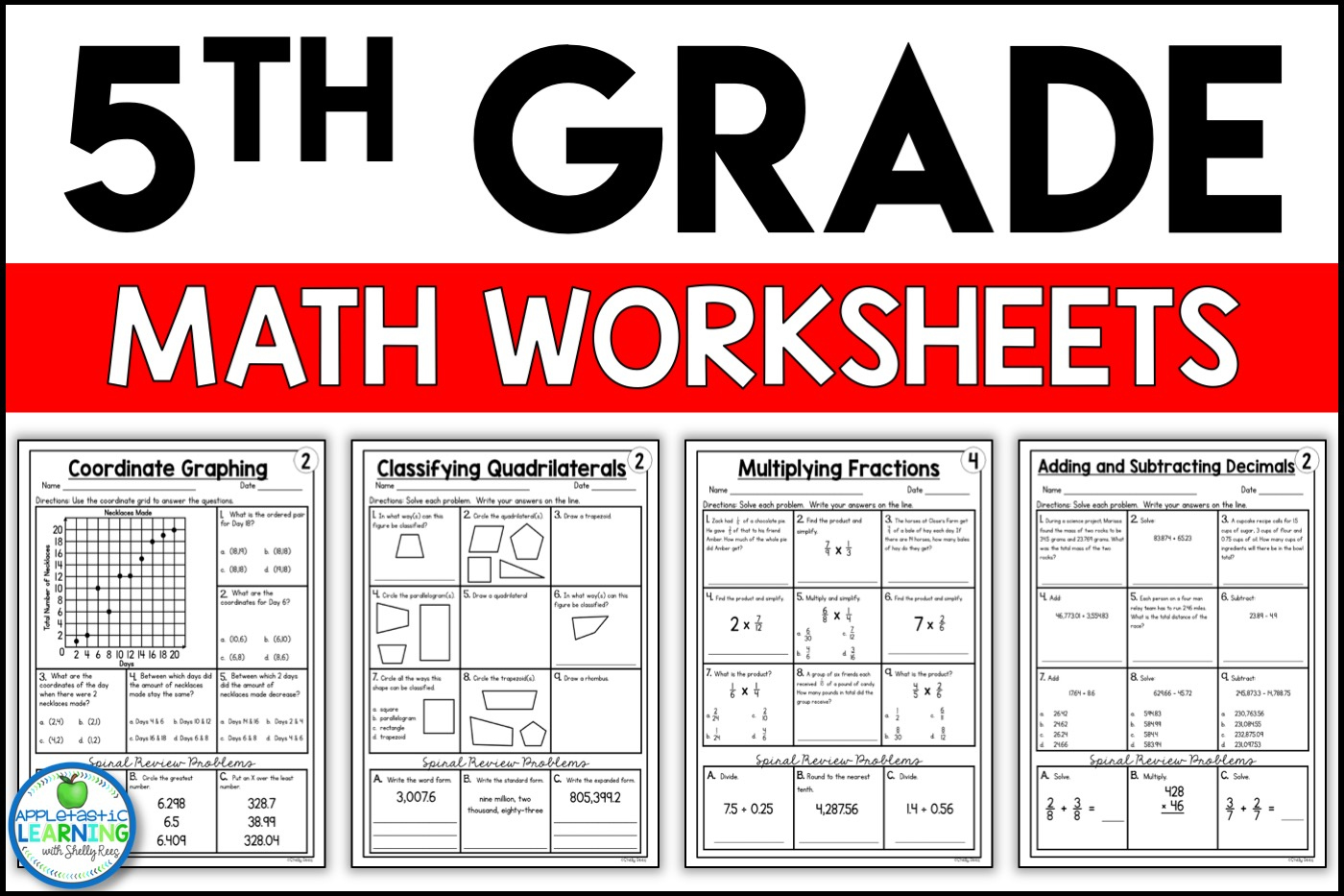 5Th Grade Math Worksheets Free And Printable - Appletastic Learning pertaining to Free Printable 5th Grade Math Worksheets