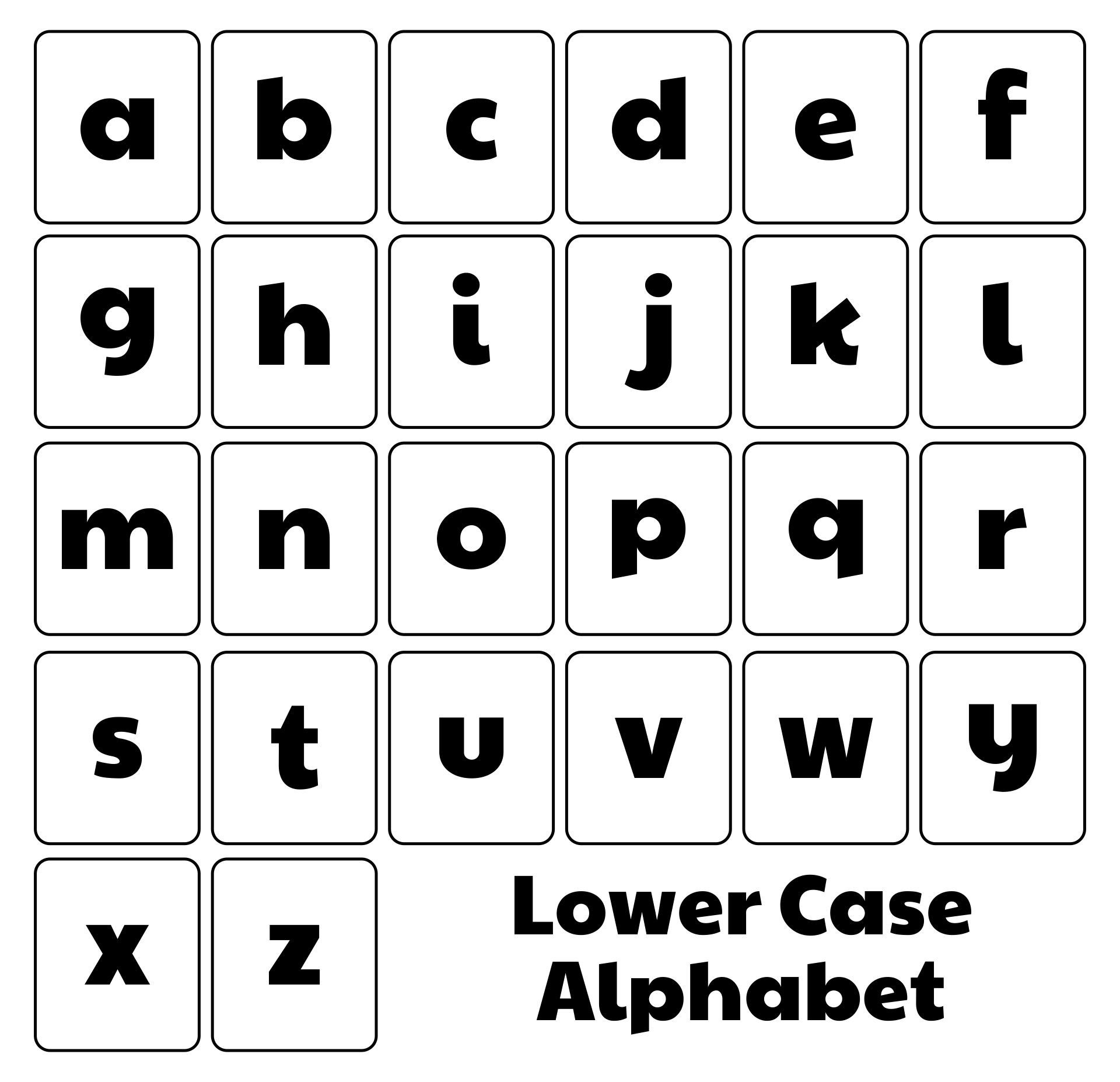 6 Best Free Printable Alphabet Letters Font - Printablee within Free Printable Lower Case Letters