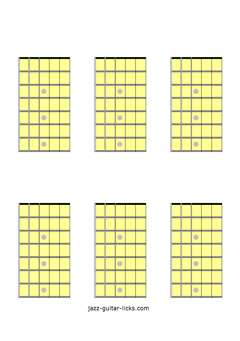 6 Blank Guitar Chord Diagrams | Guitar Chord Chart, Guitar Lessons with regard to Free Printable Blank Guitar Chord Charts