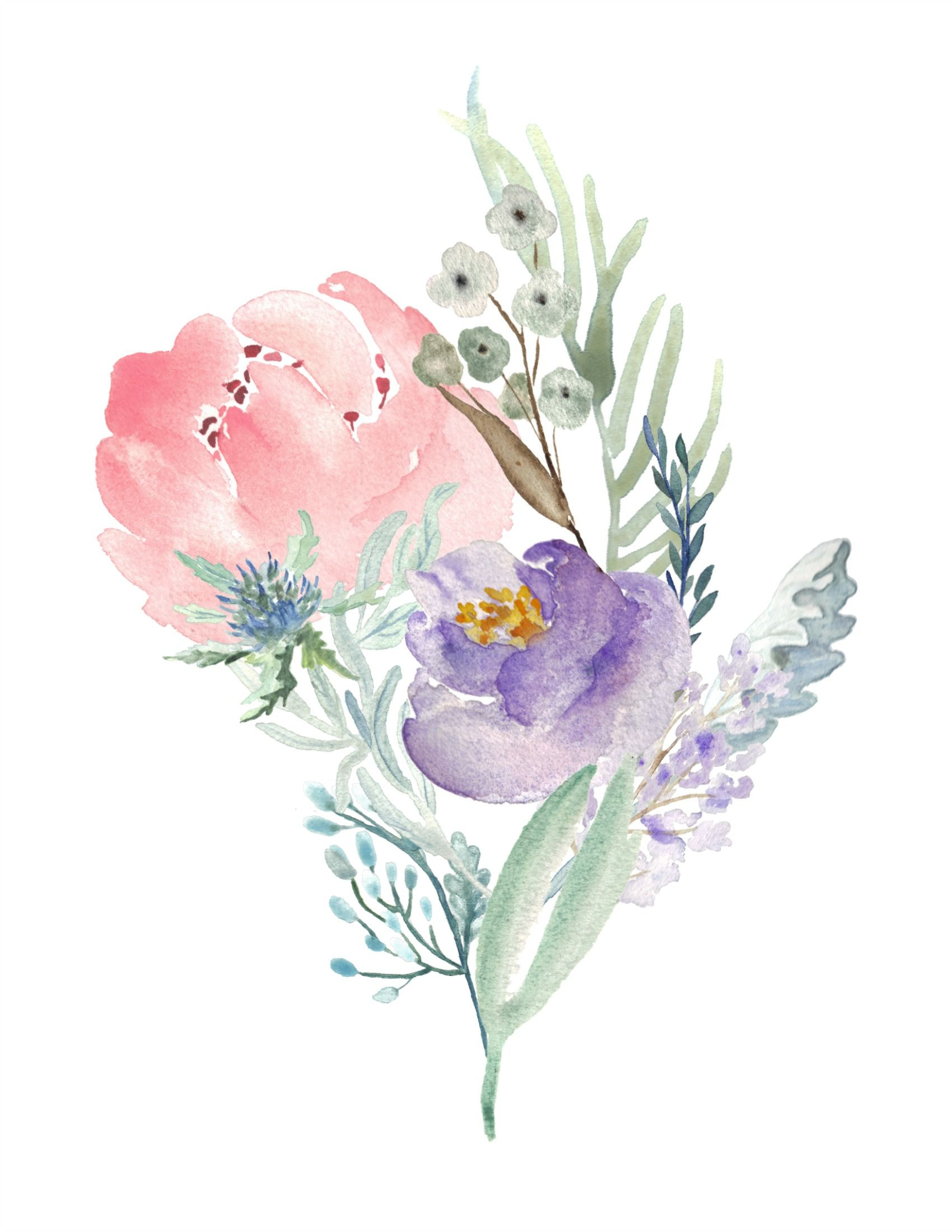 6 Free Printable Floral Watercolour Designs | Floral Watercolor pertaining to Free Watercolor Printables