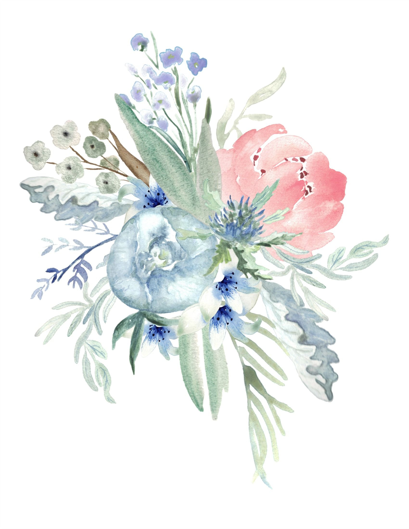 6 Free Printable Floral Watercolour Designs inside Free Watercolor Printables