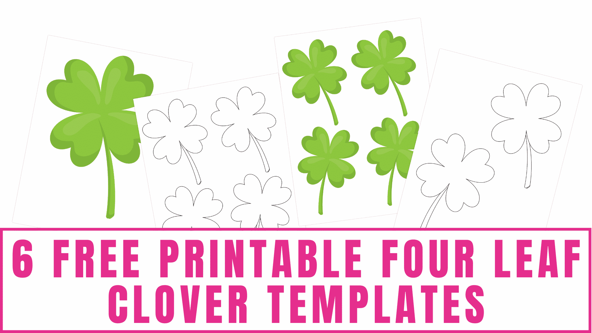 6 Free Printable Four Leaf Clover Templates – Freebie Finding Mom inside Four Leaf Clover Template Printable Free