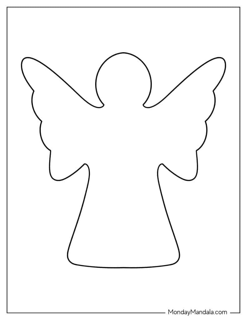 60 Angel Templates (Free Pdf Printables) with regard to Free Printable Pictures Of Angels