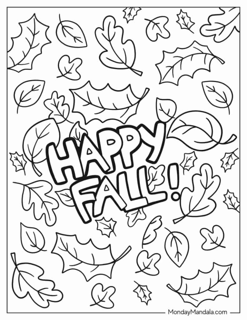 68 Autumn &amp;amp; Fall Coloring Pages (Free Pdf Printables) for Free Printable Coloring Pages Fall Season