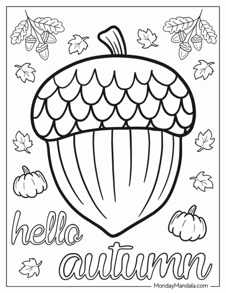 68 Autumn &amp;amp; Fall Coloring Pages (Free Pdf Printables) in Free Printable Fall Harvest Coloring Pages