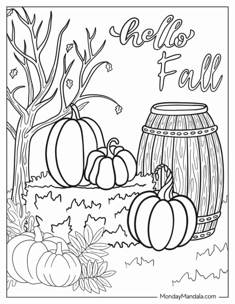 68 Autumn &amp;amp; Fall Coloring Pages (Free Pdf Printables) intended for Free Printable Fall Coloring Pages