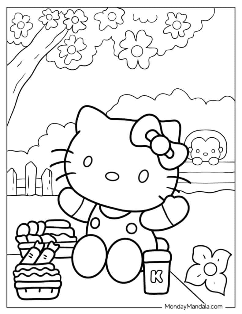 68 Hello Kitty Coloring Pages (Free Pdf Printables) intended for Free Printable Hello Kitty Pictures