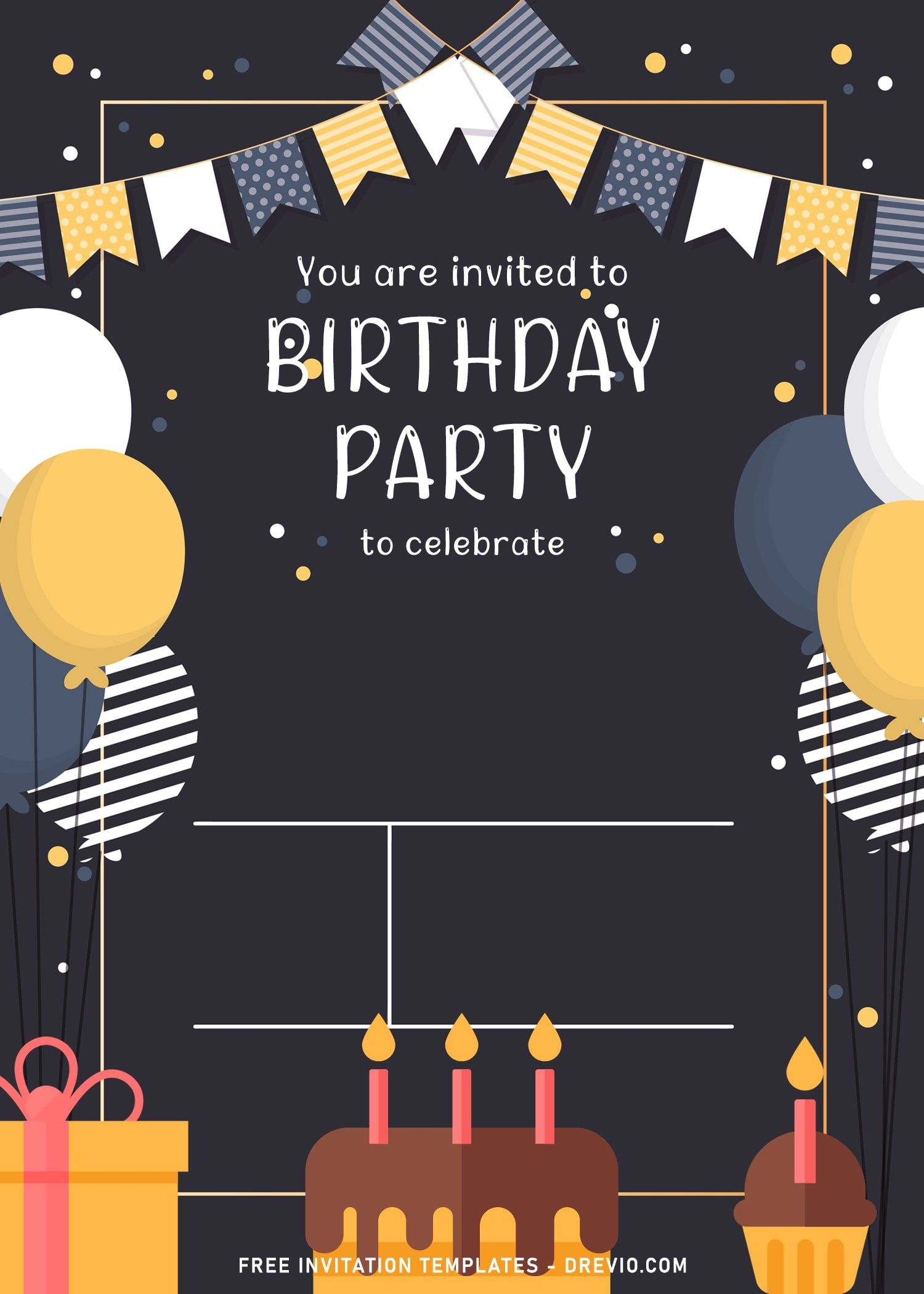 7+ Cute And Fun Birthday Invitation Templates For Any Ages throughout Free Printable Birthday Invitations Pinterest