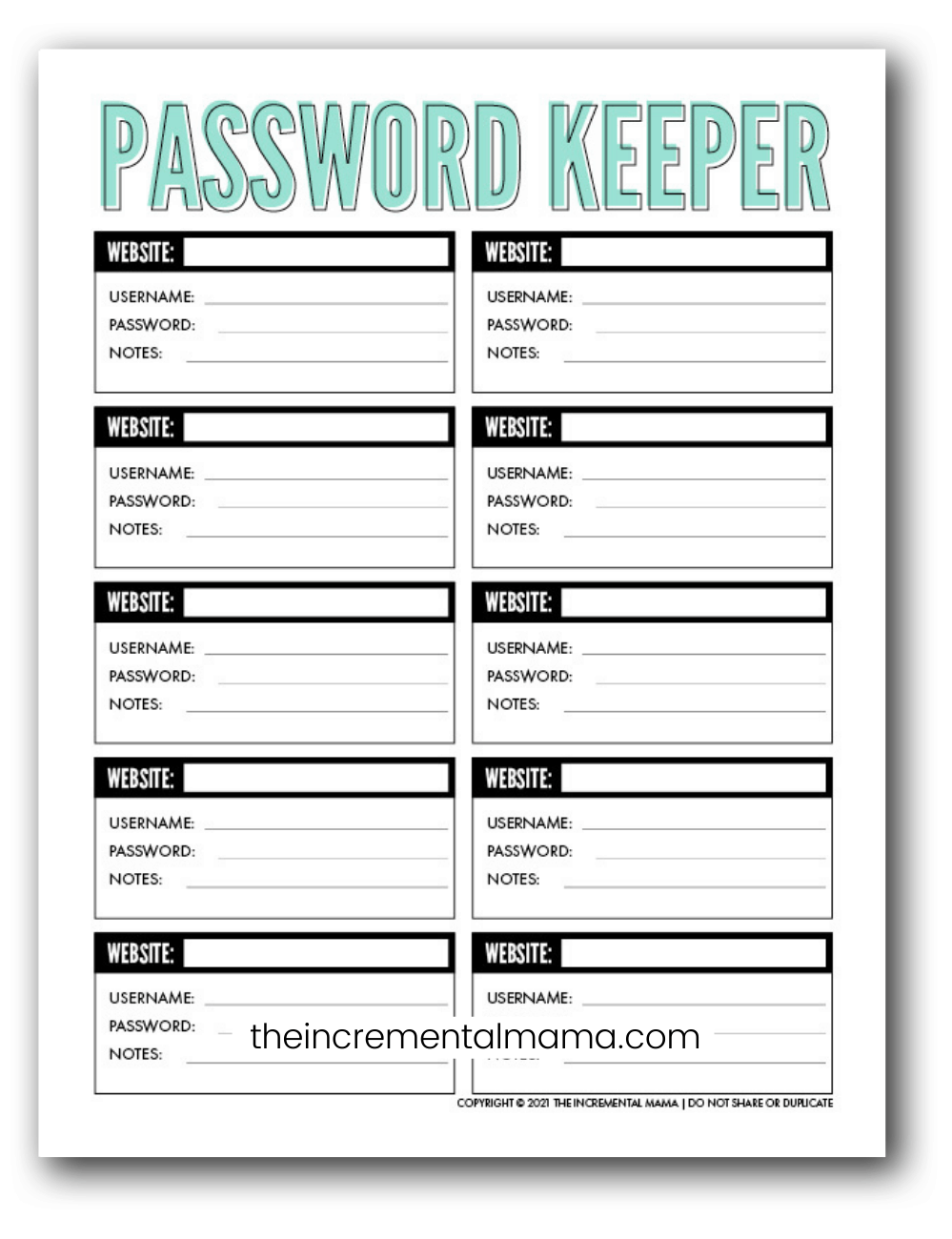 7 Free Printable Password Keeper Printables To Download Instantly for Free Printable Password List