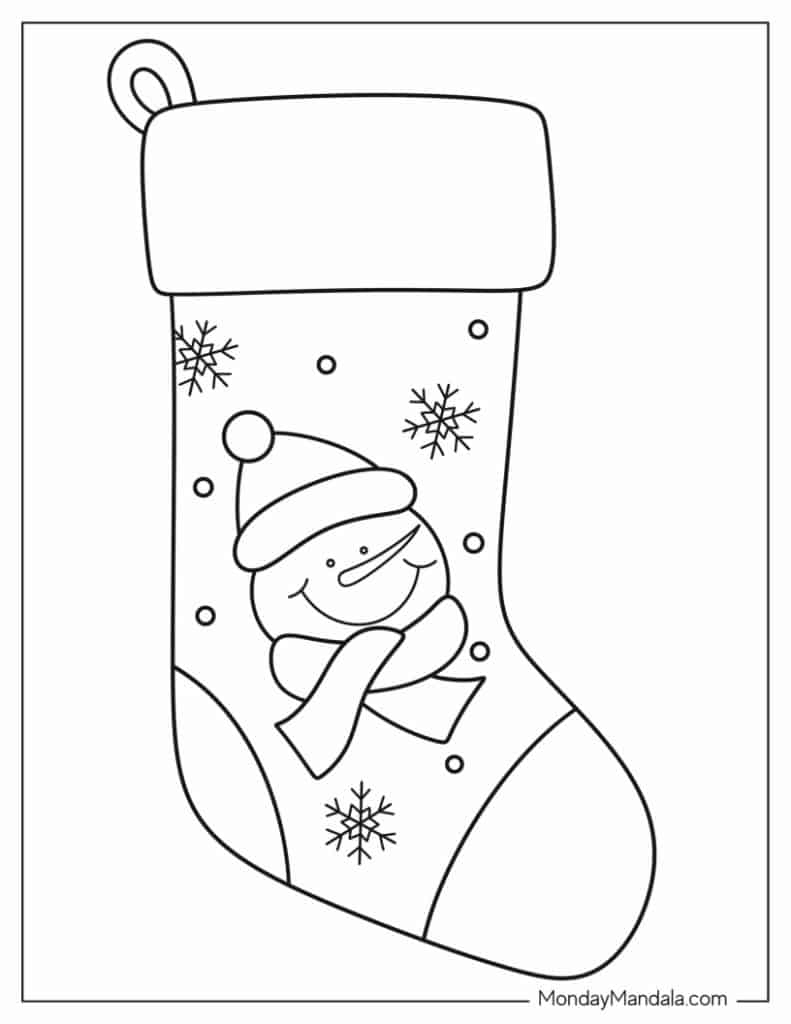 70 Christmas Stocking Templates (Free Pdf Printables) with Free Printable Christmas Stocking Template