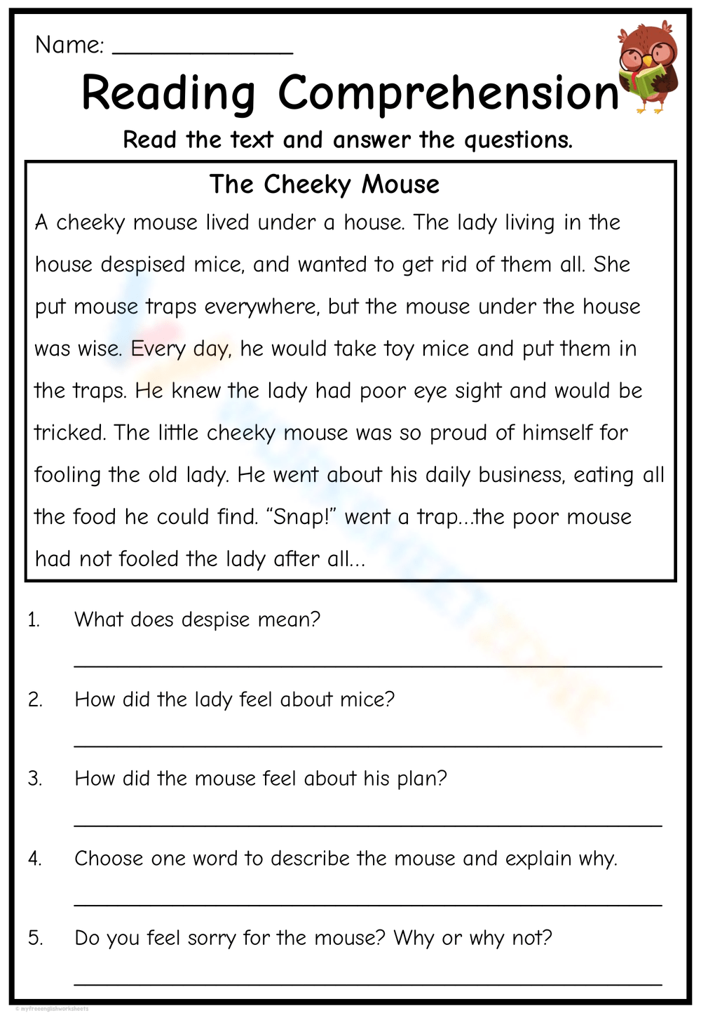 70+ Free Short Story With Questions Worksheets For Teaching throughout Free Printable Short Stories With Comprehension Questions