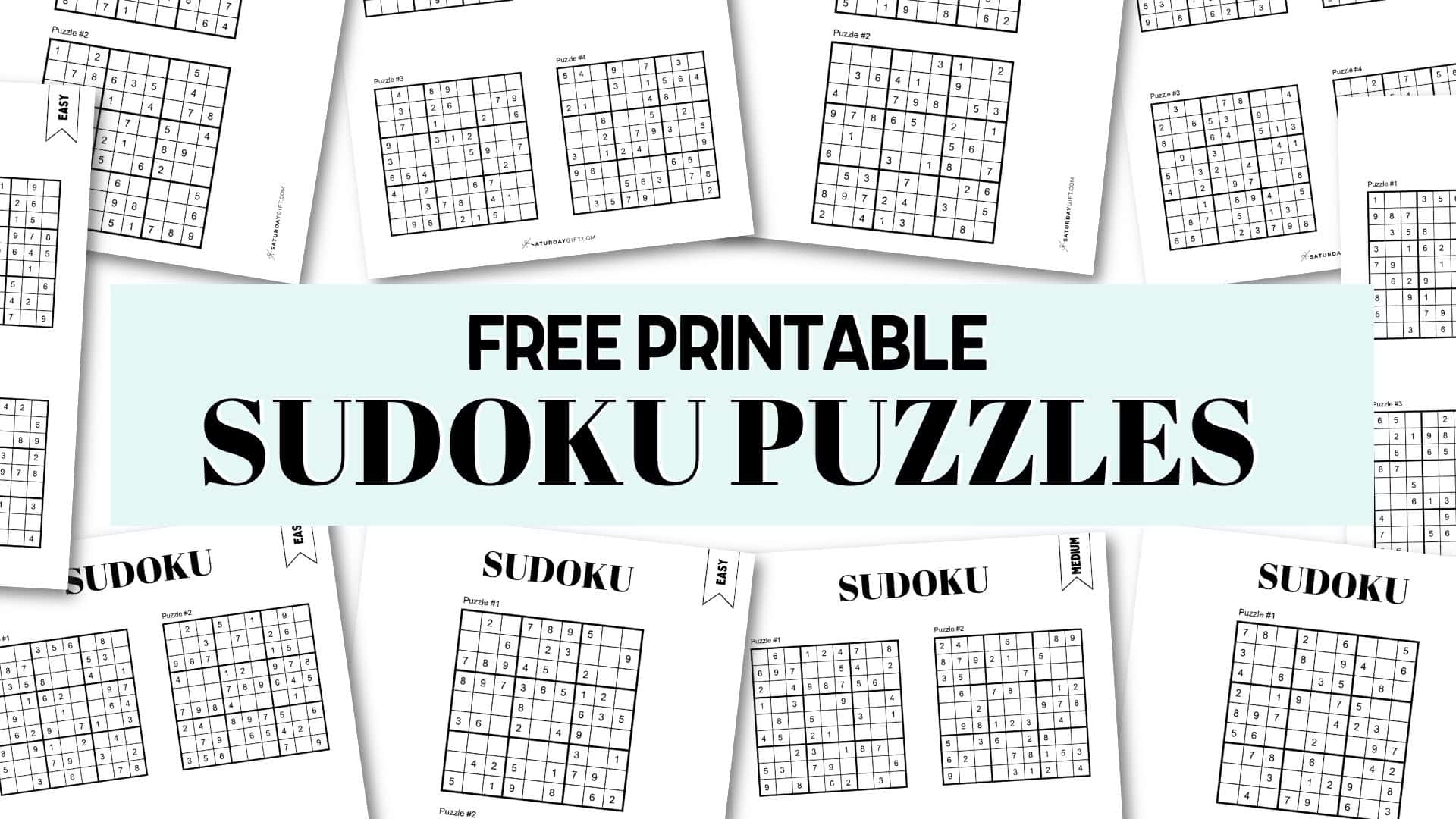 72 Free Printable Sudoku Puzzles | Saturdaygift in Free Printable Suduko