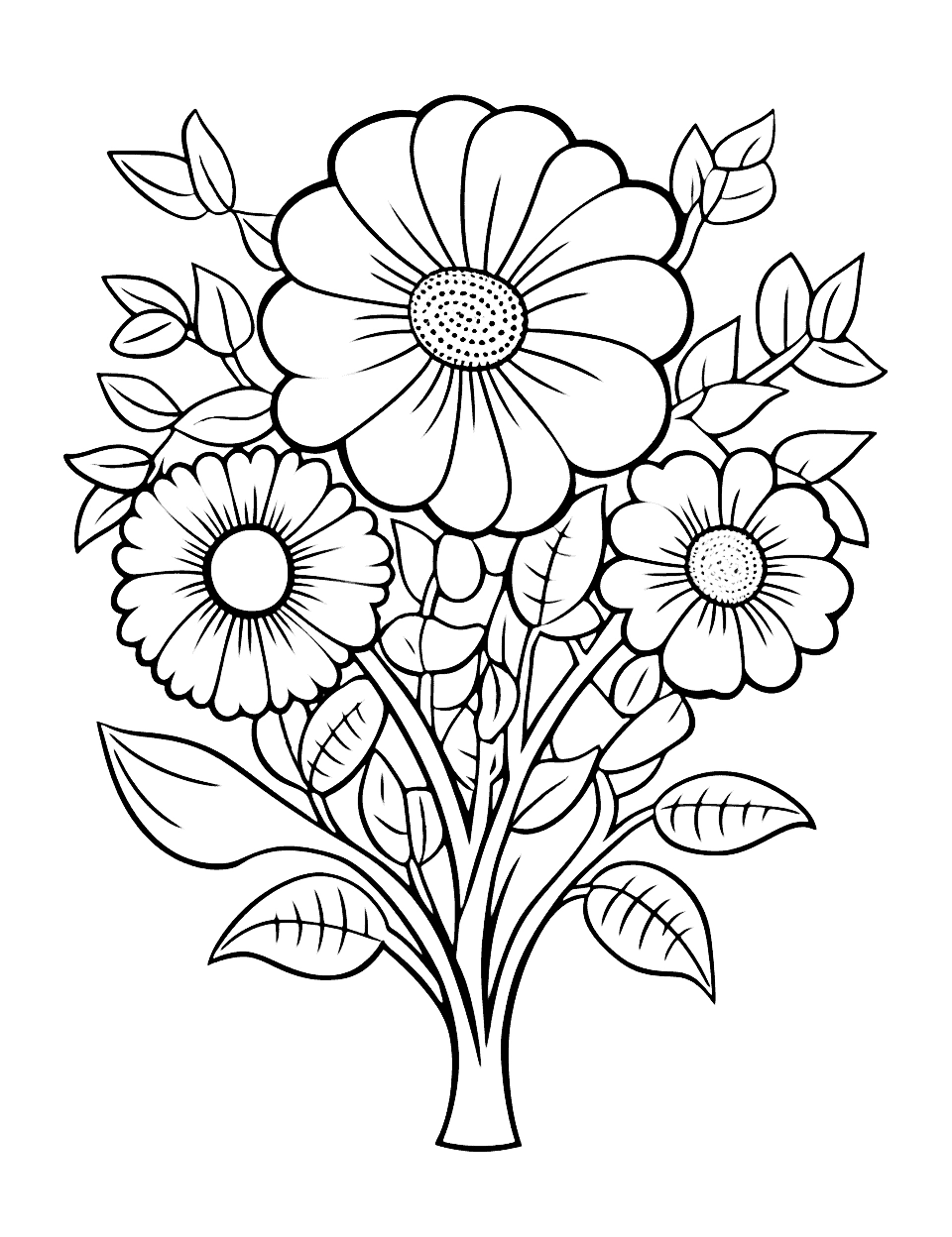 75 Flower Coloring Pages: Free Printable Sheets inside Free Printable Flowers