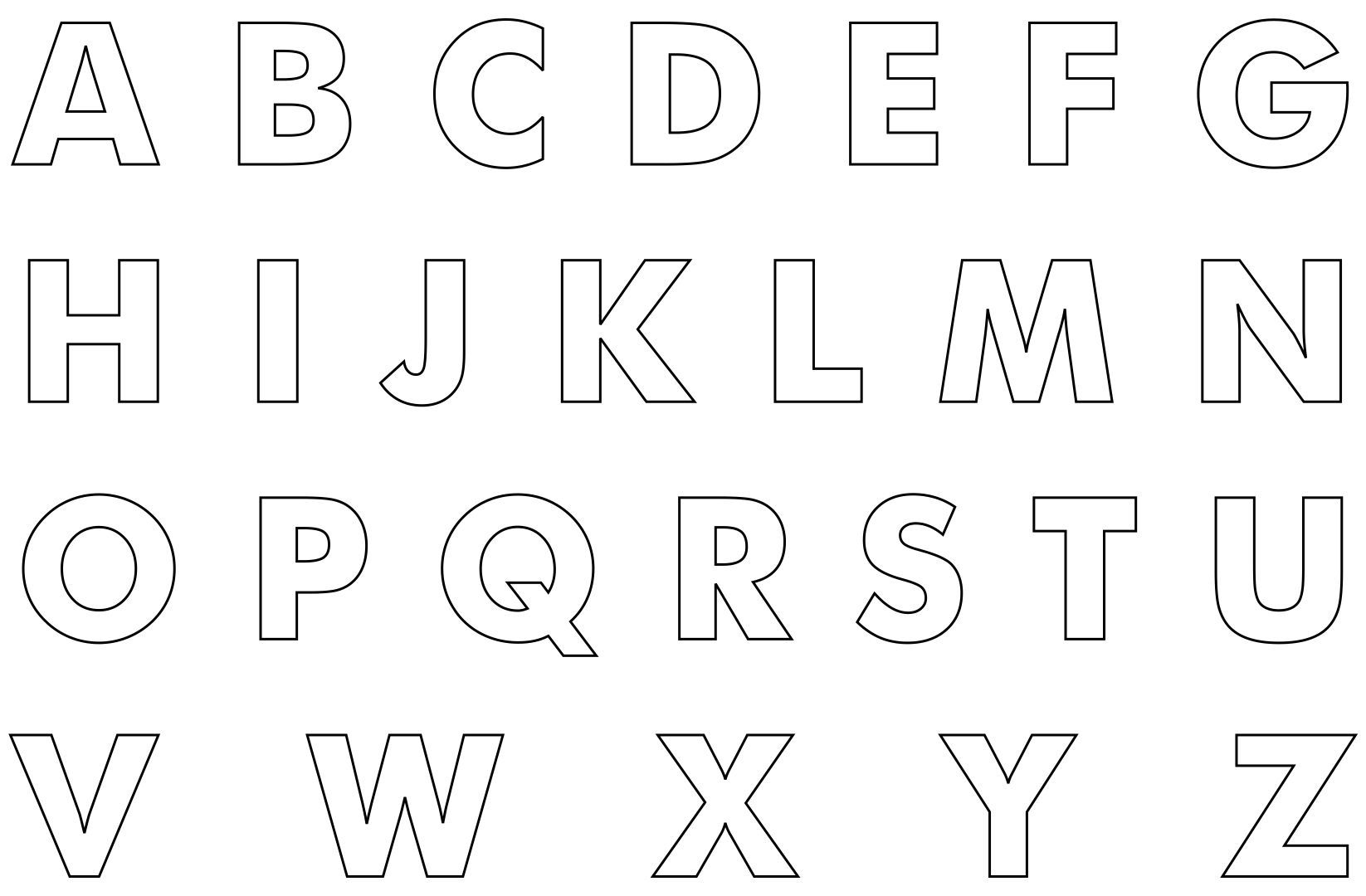 8 Best Free Printable Cut Out Letters - Printablee | Free in Free Printable Alphabet Stencils to Cut Out