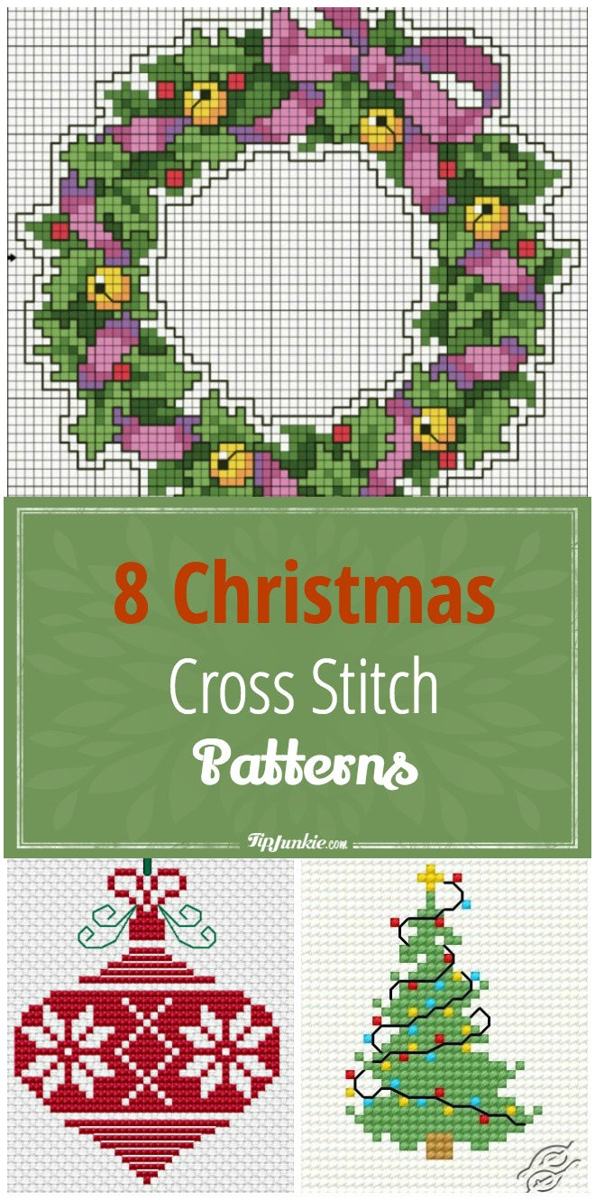 8 Christmas Cross Stitch Patterns – Tip Junkie intended for Free Printable Christmas Ornament Cross Stitch Patterns