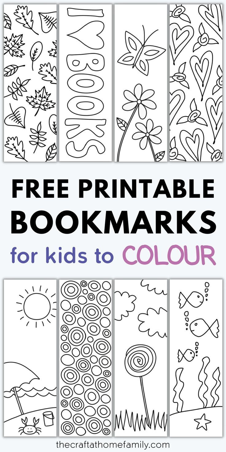 8 Cute Free Printable Bookmarks To Colour in Free Printable Bookmarks To Color