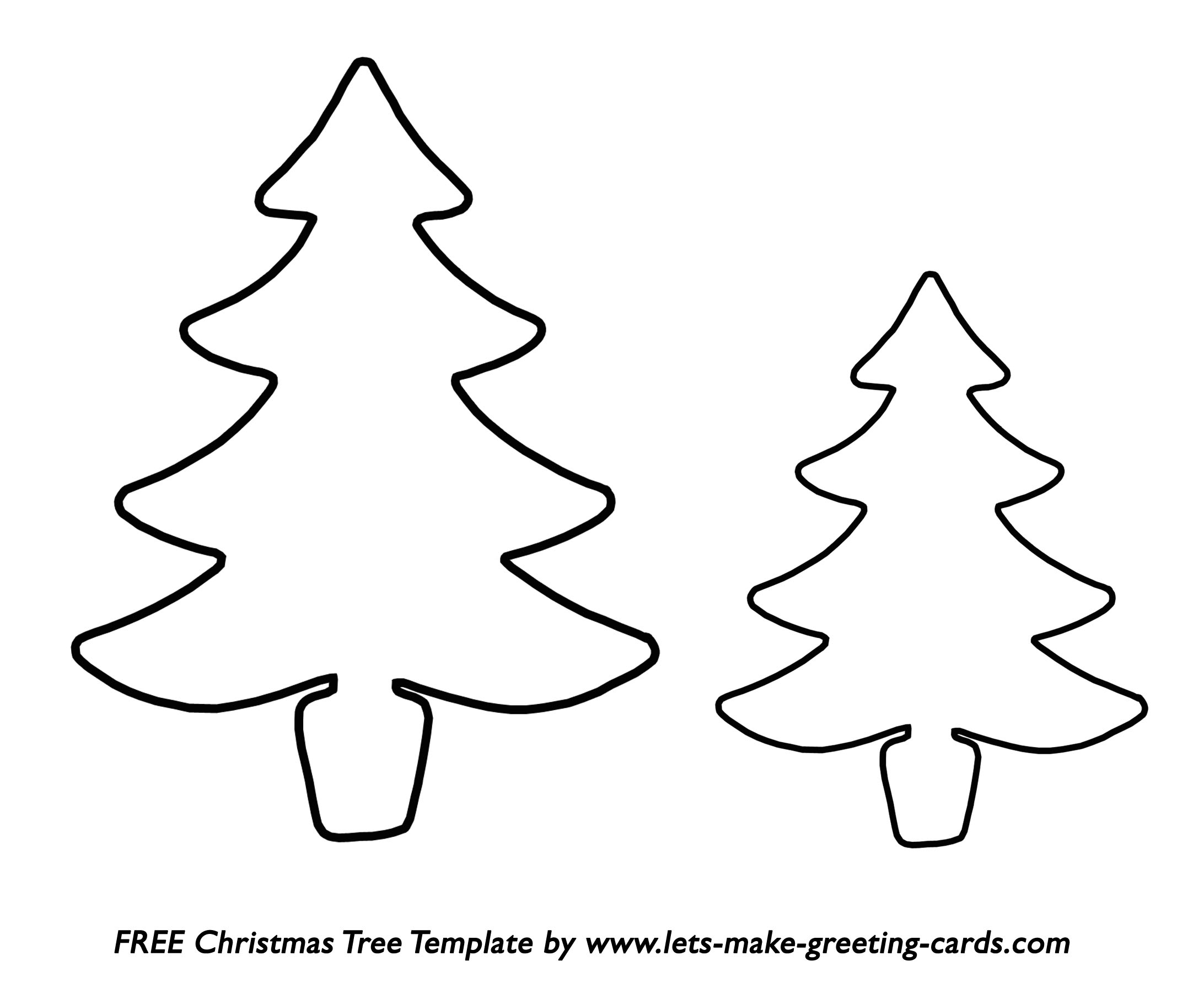 8 Free Christmas Tree Templates inside Free Printable Christmas Tree Images