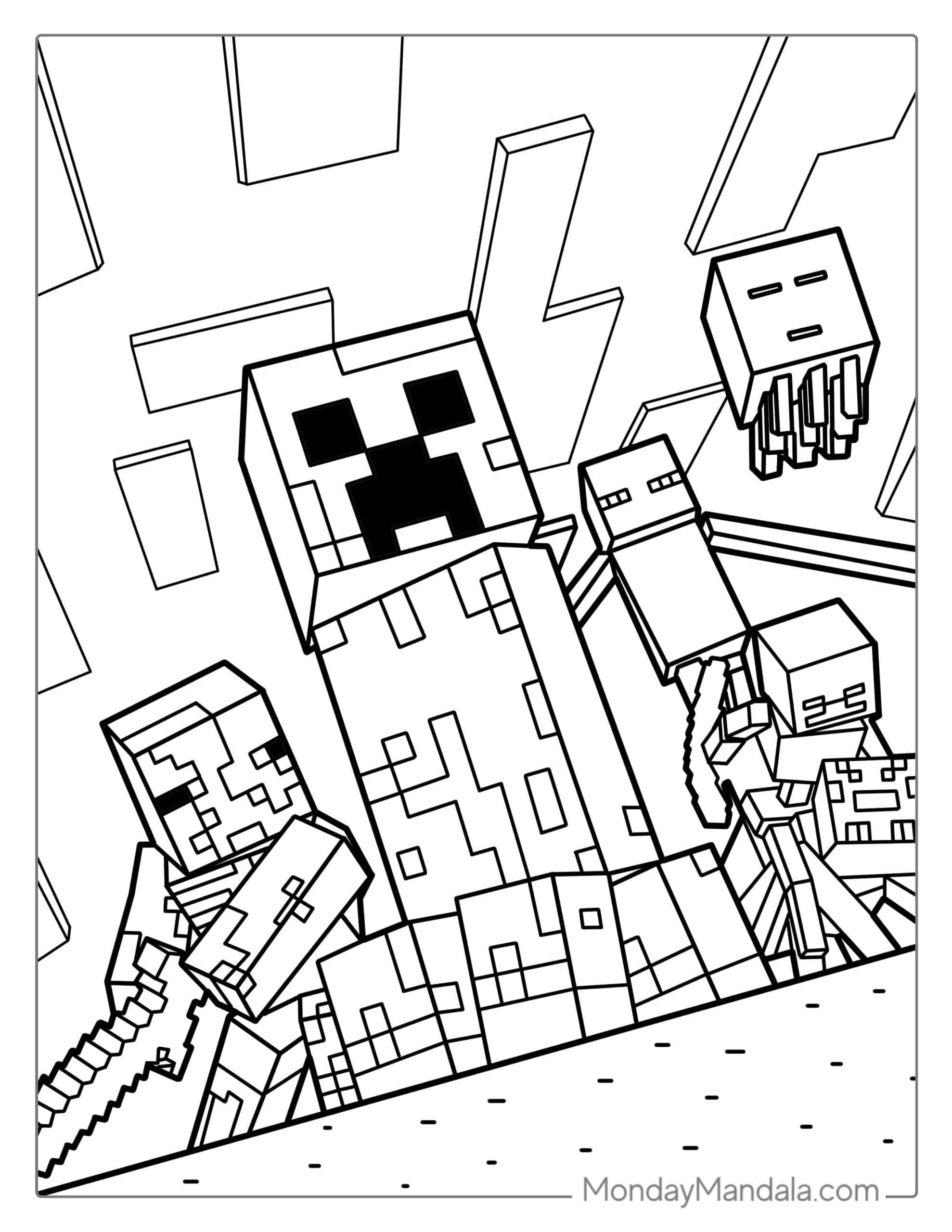 80 Minecraft Coloring Pages (Free Pdf Printables) | Minecraft with Free Printable Minecraft Activity Pages