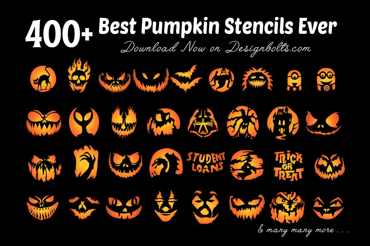 850+ Free Printable Halloween Pumpkin Carving Stencils, Patterns for Free Printable Pumpkin Stencils