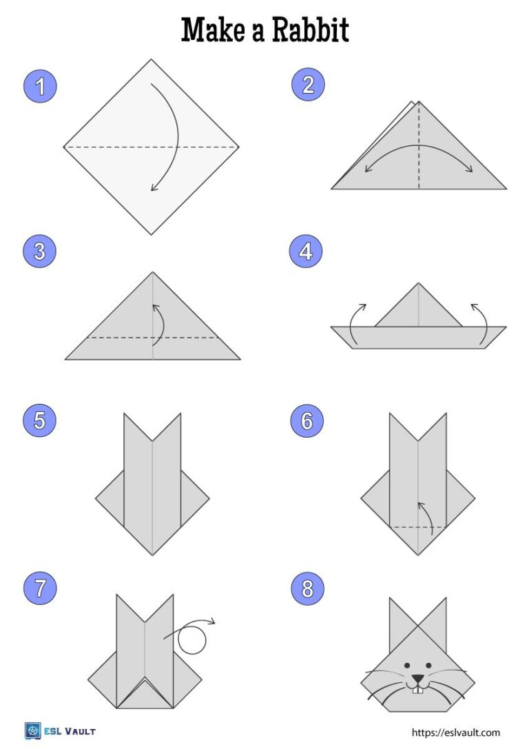 9 Easy Origami Animals (Pdf) - Esl Vault pertaining to Free Easy Origami Instructions Printable