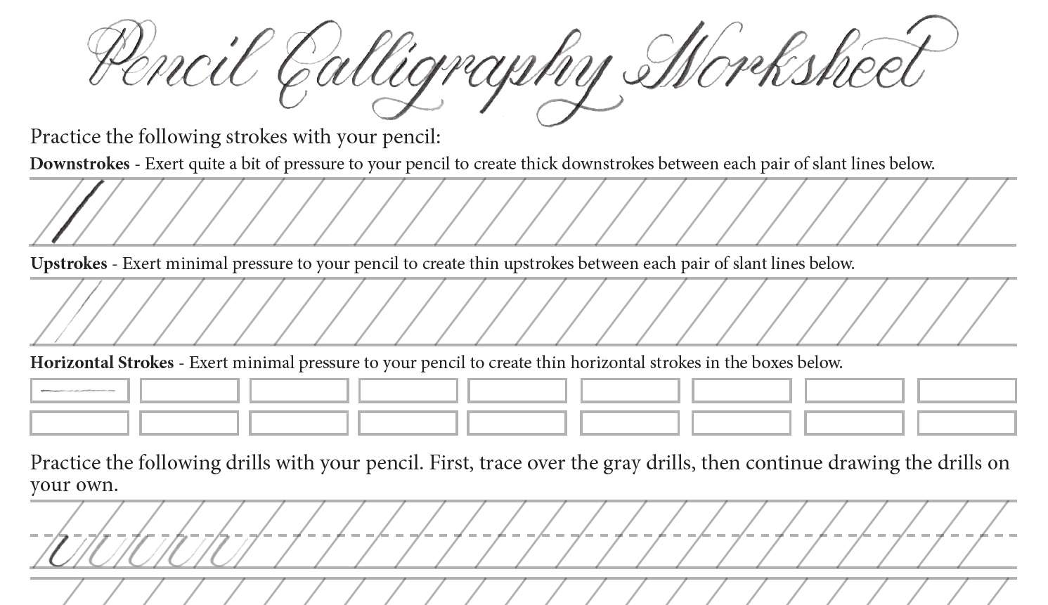 9 Free Calligraphy Practice Sheets pertaining to Calligraphy Practice Sheets Printable Free