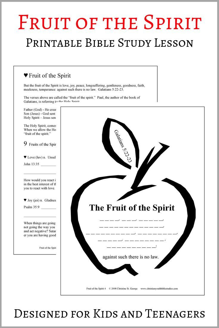 9 Fruits Of The Spirit Bible Study Lesson For Kids And Teenagers pertaining to Free Printable Bible Study Lessons With Questions and Answers