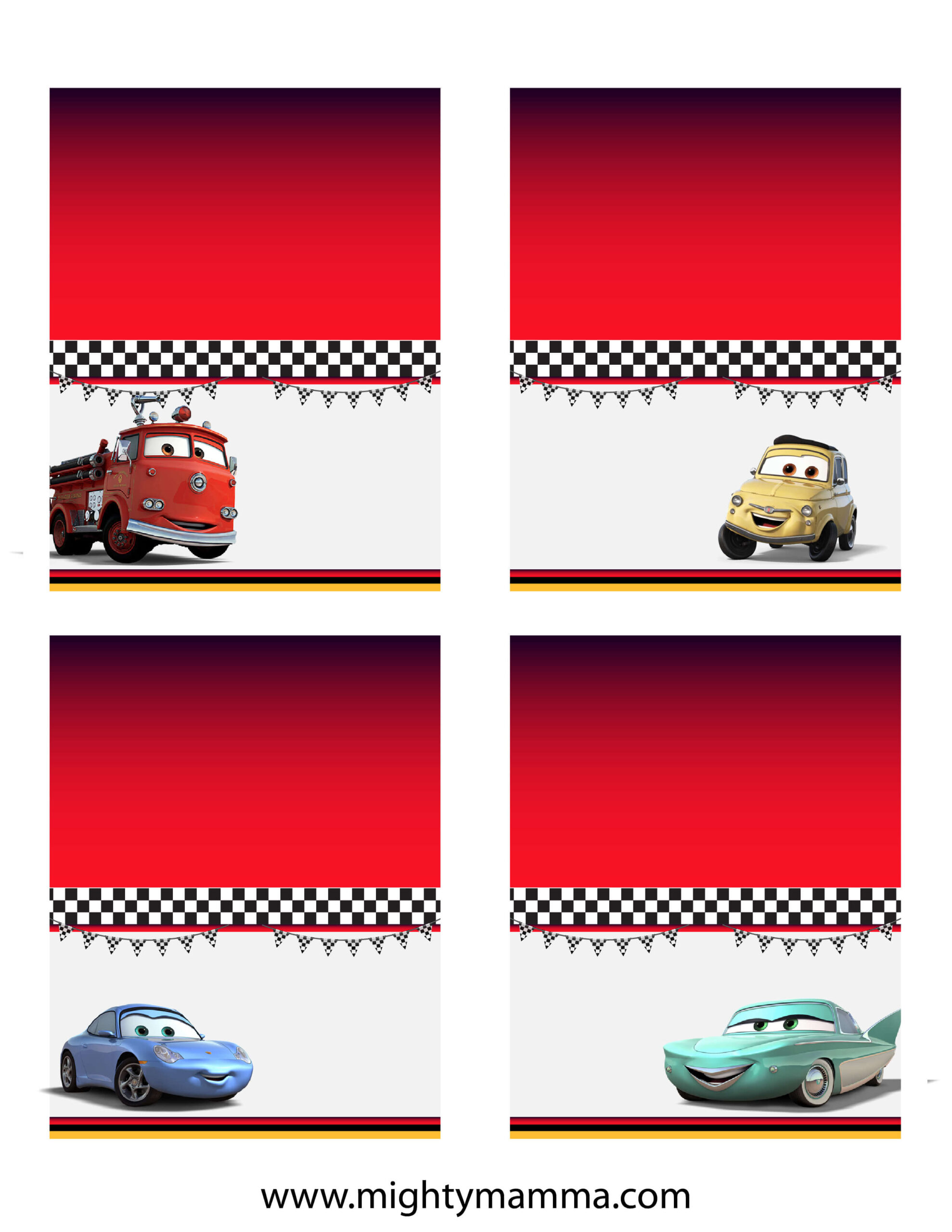 A Cars Birthday Theme – Includes Free Printables! – Mighty Mamma with Free Printable Cars Food Labels