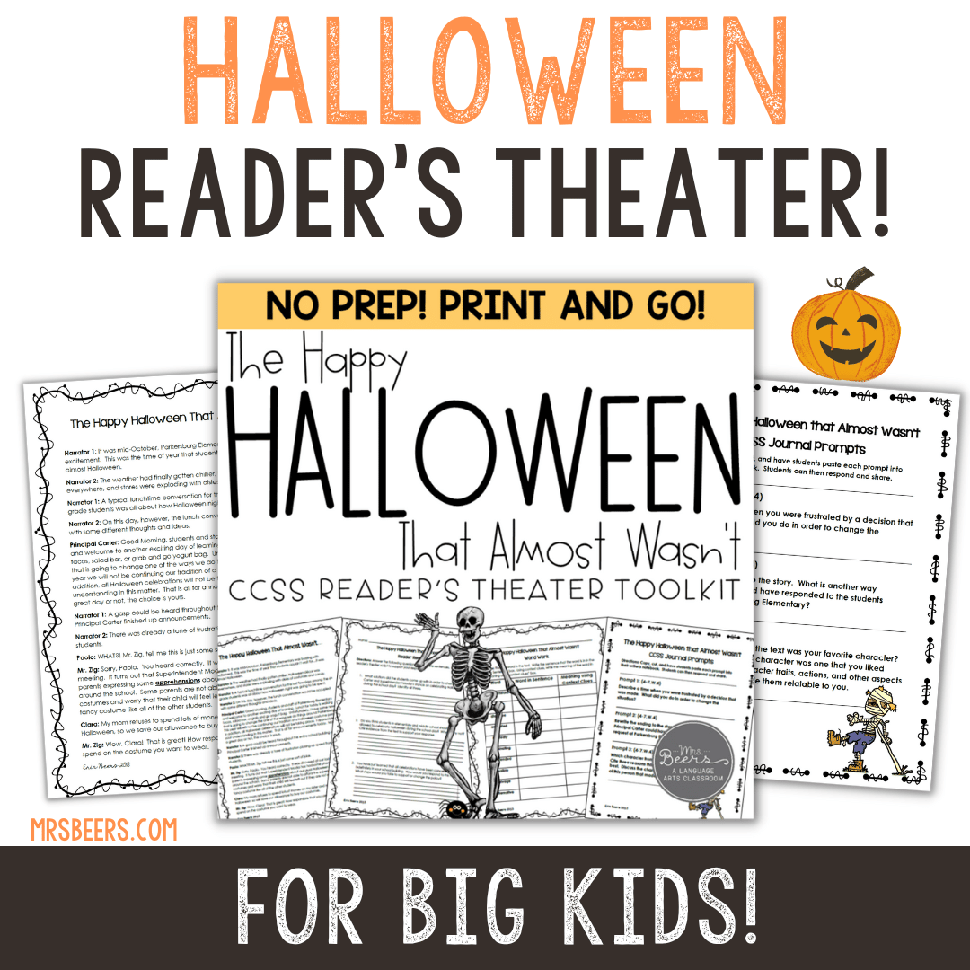 A Fun Halloween Reader&amp;#039;S Theater Script For Middle School Ela! with Free Printable Halloween Play Scripts