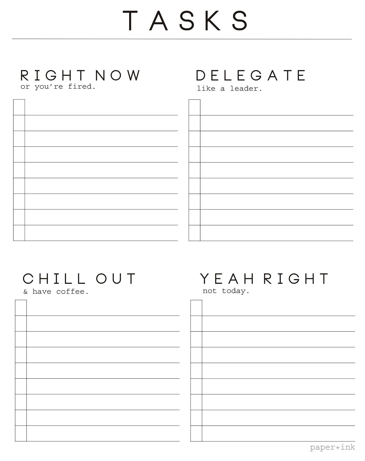 A Realist&amp;#039;S Task Sheet A More Realistic Approach To Itemizing throughout Free Printable Task Organizer