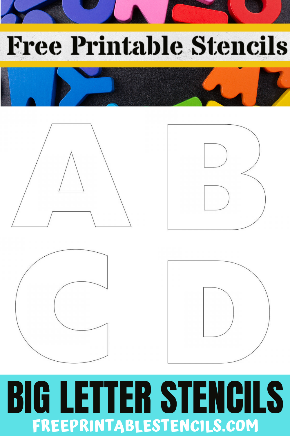 A-Z Big Fonts Letter Alphabet Templates To Print in Large Printable Fonts Free