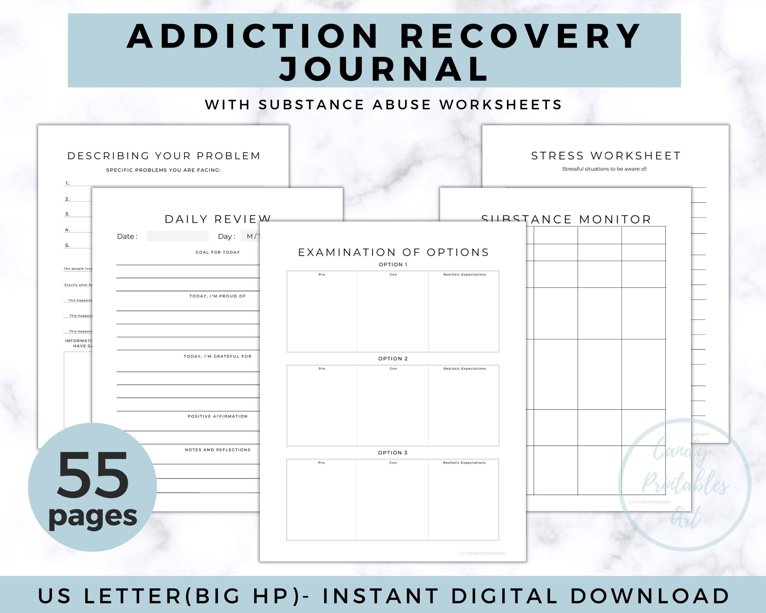 Addiction Recovery Worksheets, Substance Use Therapy, Sobriety regarding Free Printable Recovery Games