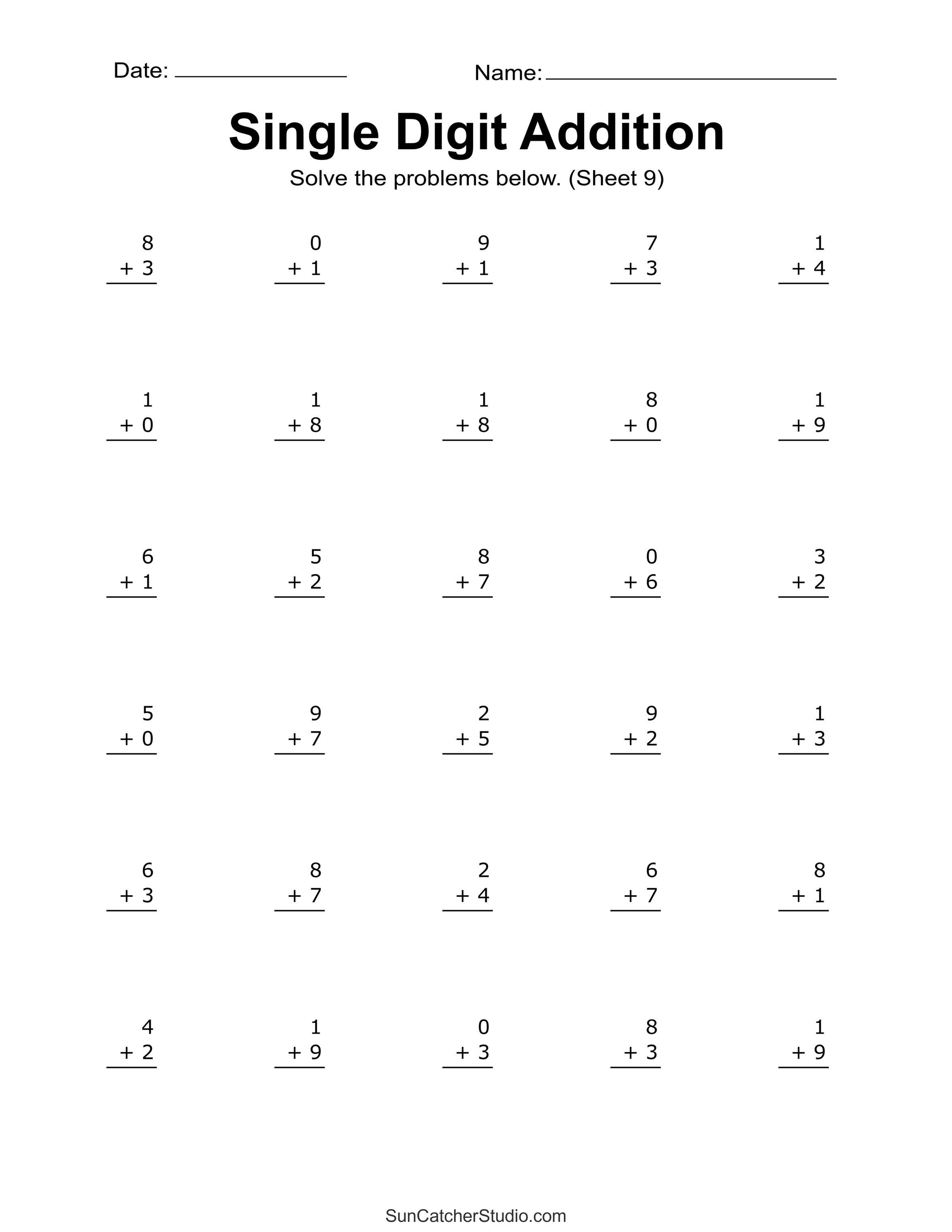 Addition Worksheets (Free Printable Easy Math Problems) – Diy pertaining to Free Printable Math Worksheets for Adults