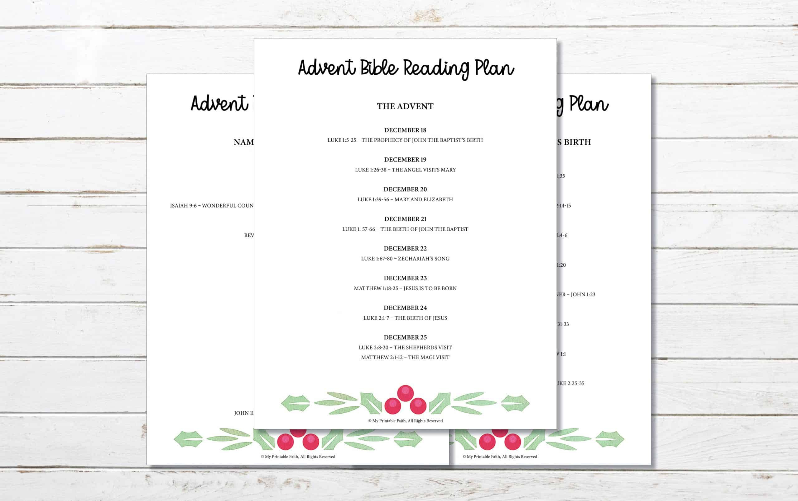 Advent Bible Reading Plan (With Printable) - My Printable Faith regarding Free Printable Advent Bible Study