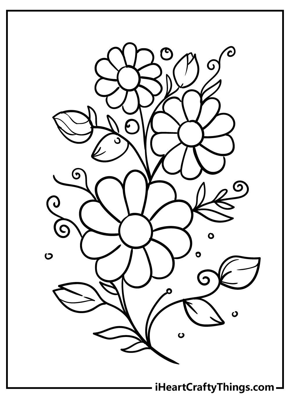 All New Flower Coloring Pages 2024 (100% Free Printables) throughout Free Printable Flowers
