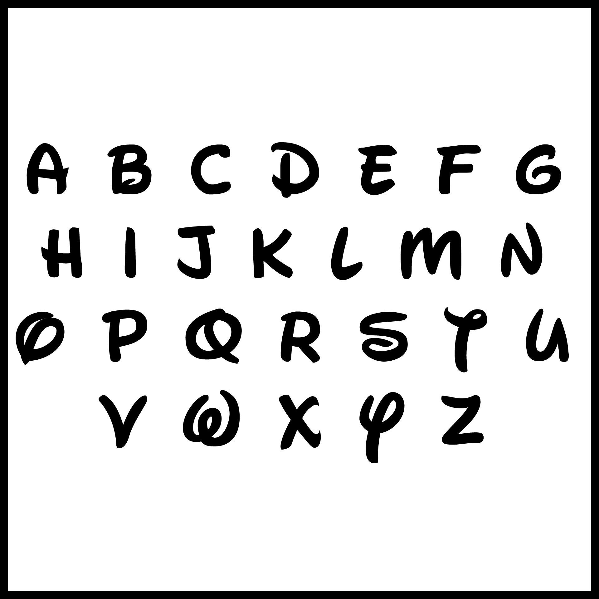 Alphabet Disney Font - 10 Free Pdf Printables | Printablee inside Free Printable Disney Alphabet Letters