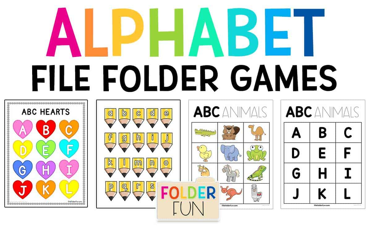 Alphabet File Folder Games - File Folder Fun for Free Printable Alphabet Games