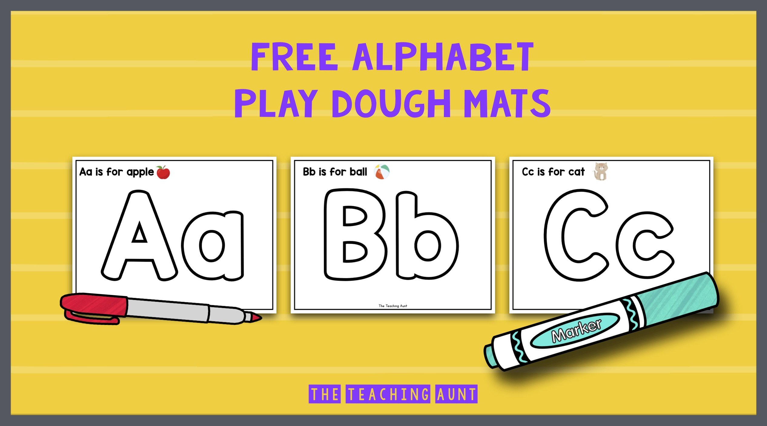 Alphabet Playdough Mats - The Teaching Aunt pertaining to Alphabet Playdough Mats Free Printable