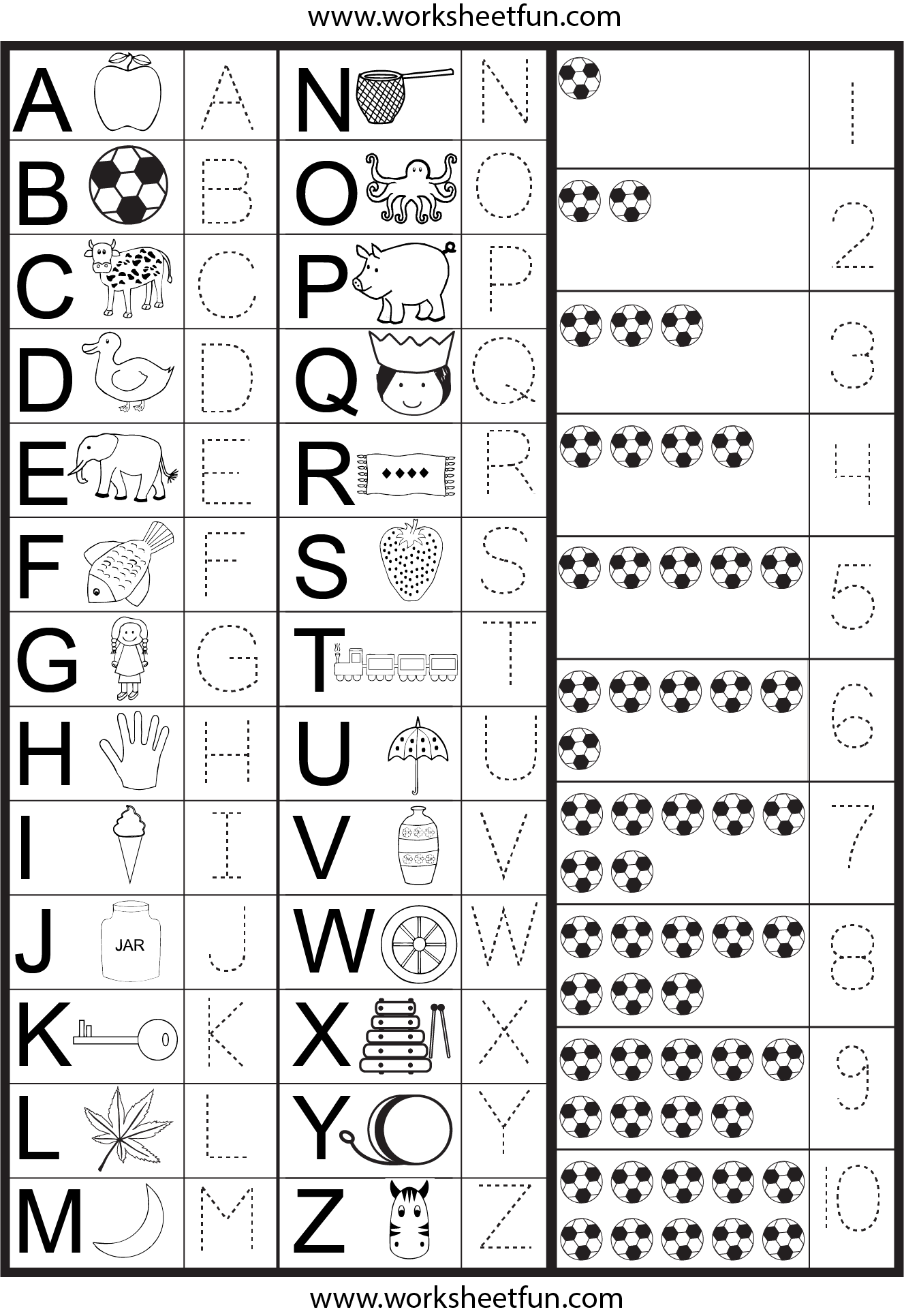 Alphabet Tracing Worksheet | Letters And Numbers inside Free Printable Letters And Numbers