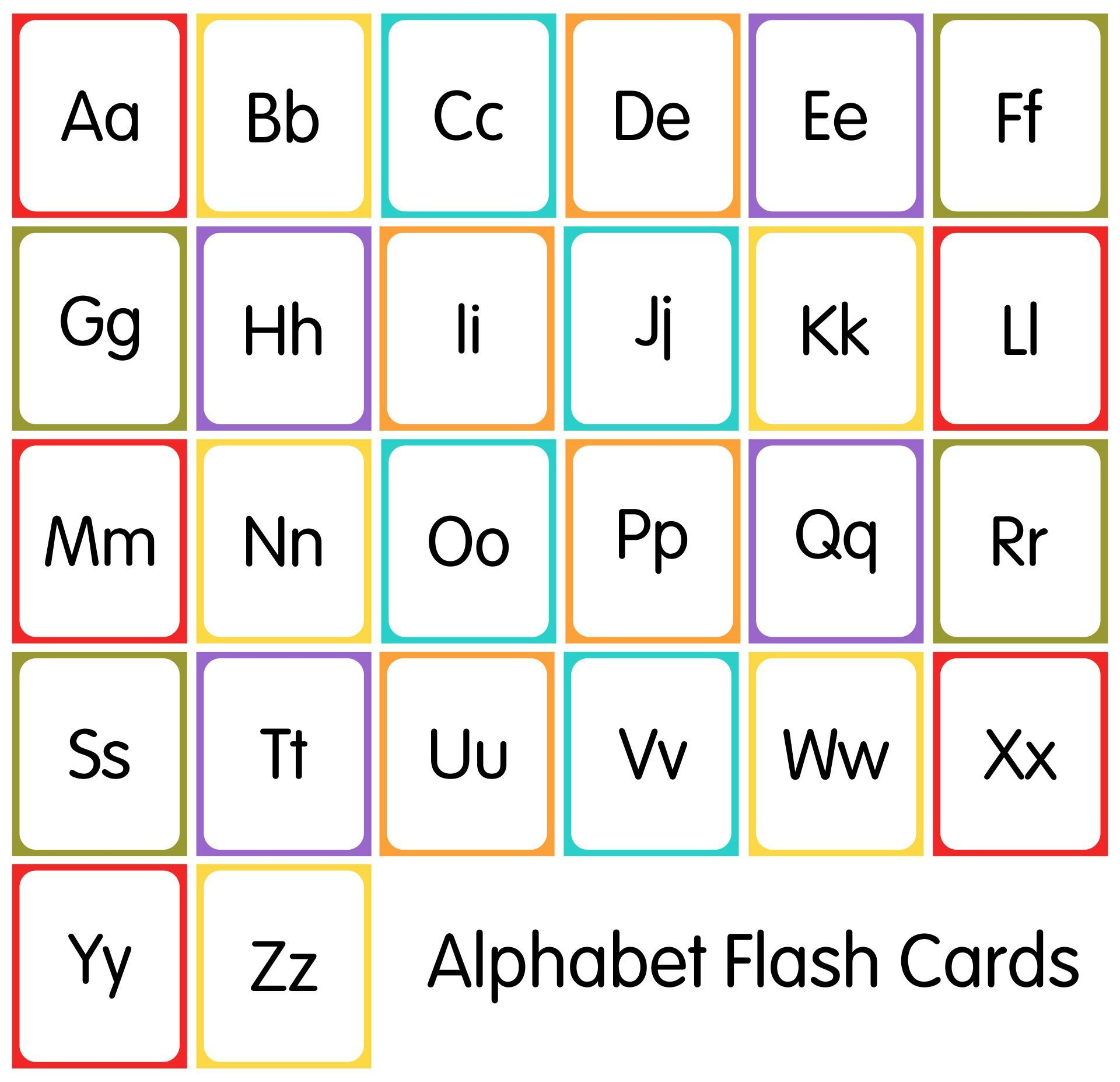 Alphabet Upper And Lower Case Letters Flash Cards | Alphabet inside Free Printable Alphabet Letters Upper And Lower Case