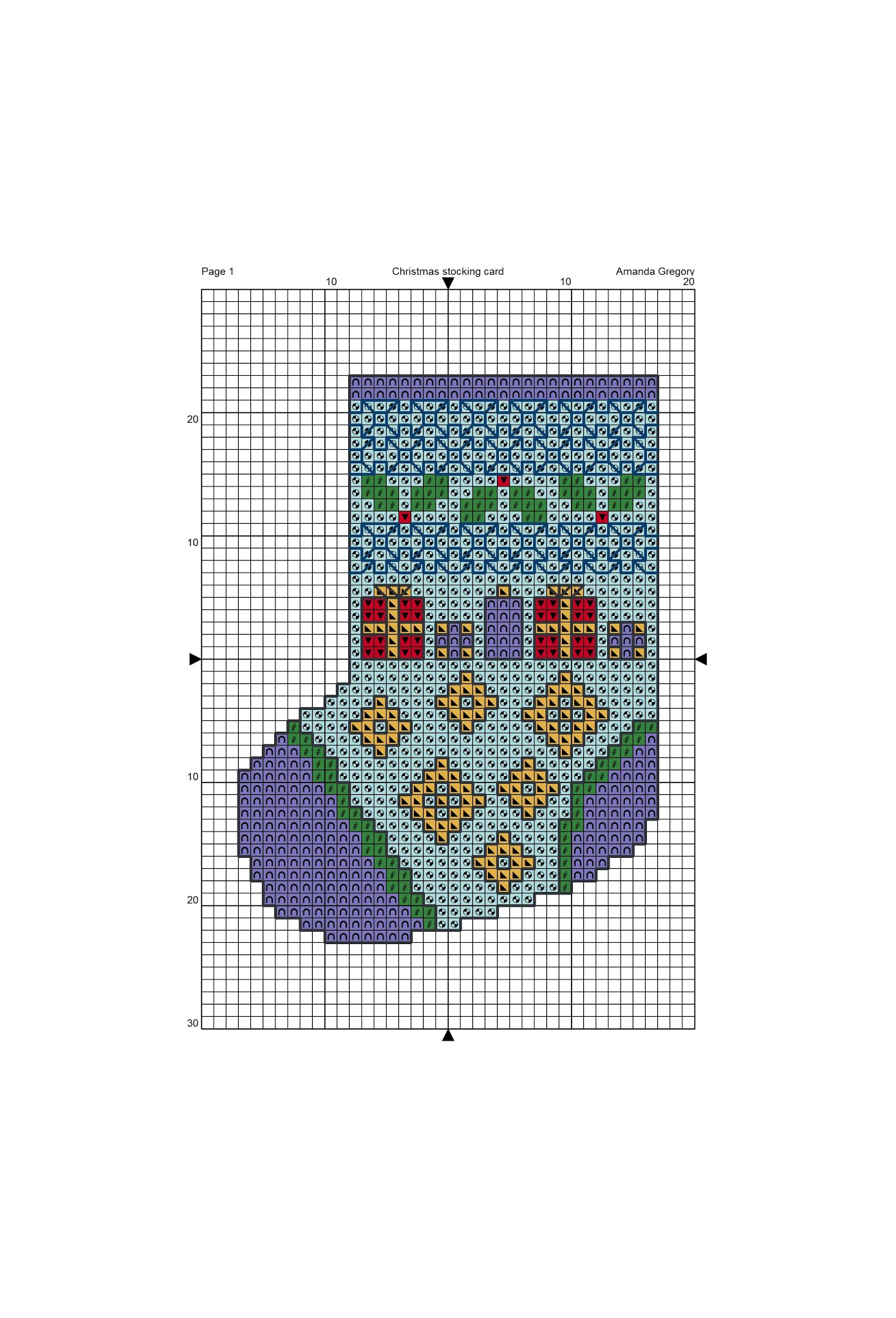 Amanda Gregory Cross-Stitch Design: Free Christmas Stocking Card throughout Free Printable Cross Stitch Christmas Stocking Patterns