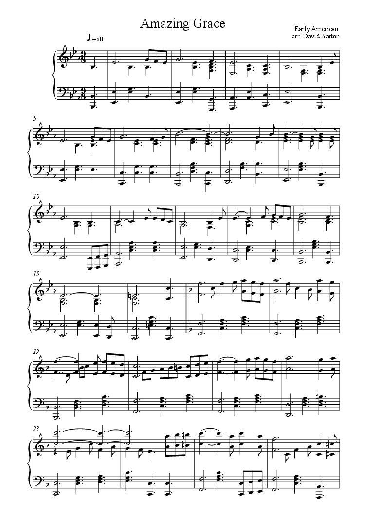 Amazing Grace&amp;quot; In &amp;quot;Gospel Piano&amp;quot; Style - Download Sheet Music Pdf inside Free Printable Gospel Sheet Music for Piano