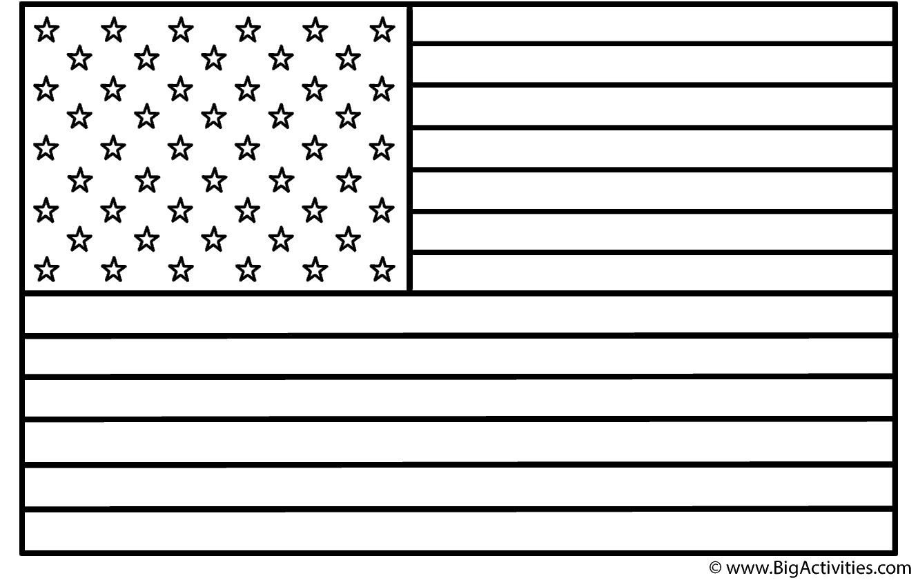 American Flag - Coloring Page (Veteran&amp;#039;S Day) regarding Free Printable American Flag Coloring Page