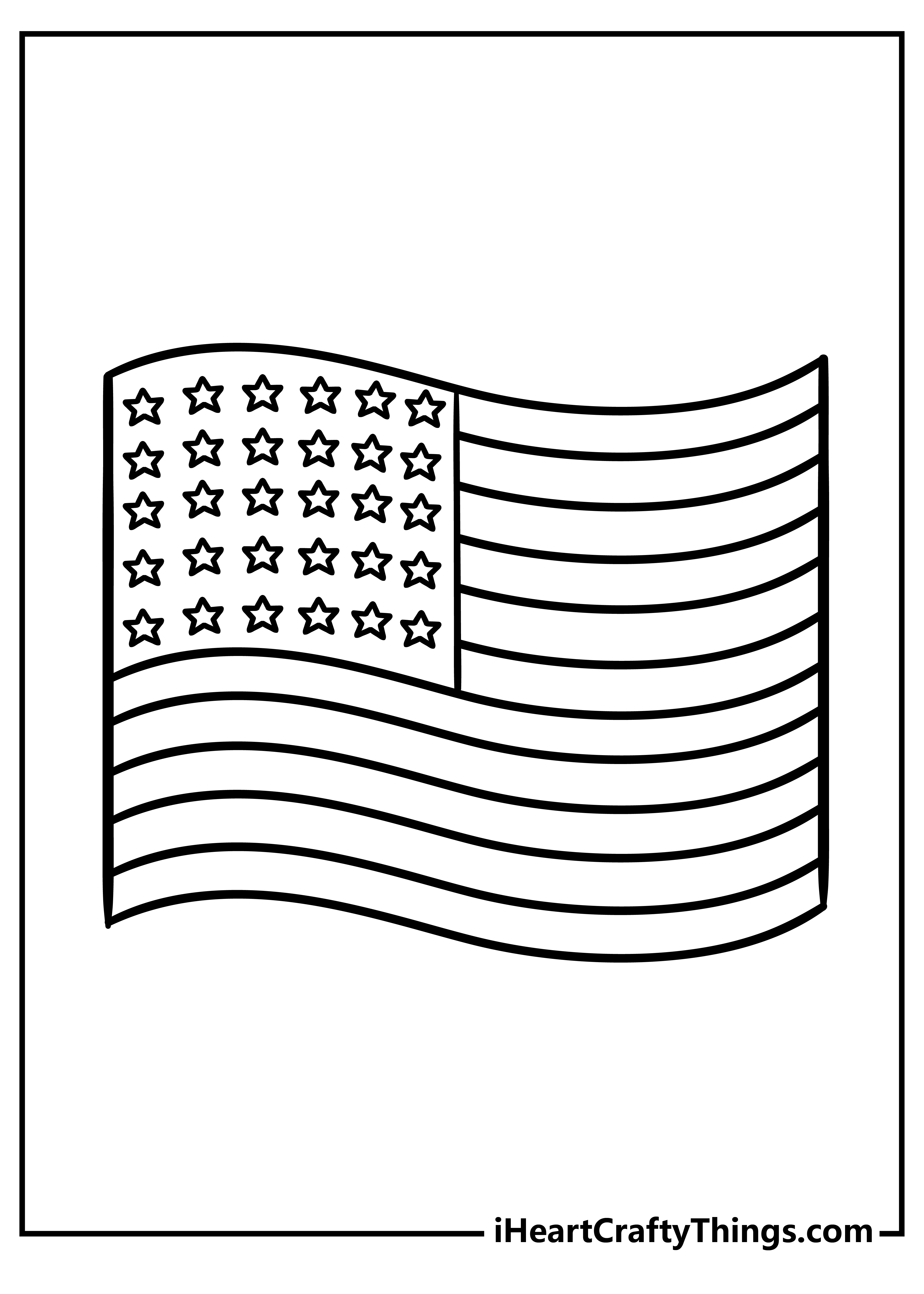 American Flag Coloring Pages (100% Free Printables) inside Free Printable American Flag Coloring Page