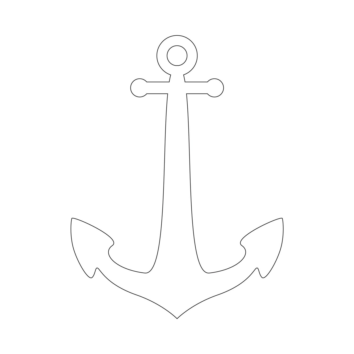 Anchor Stencil | Free Printable Stencil Templates | Free Stencils inside Free Printable Anchor Template