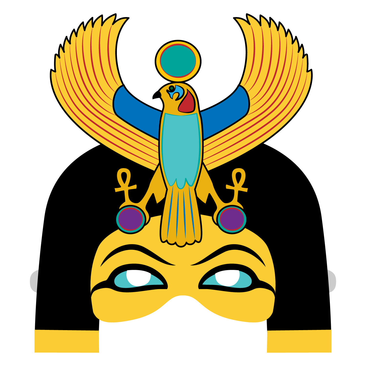 Ancient Egyptian Role-Play Masks | Ancient Egyptian, Ancient Egypt in Free Printable Egyptian Masks