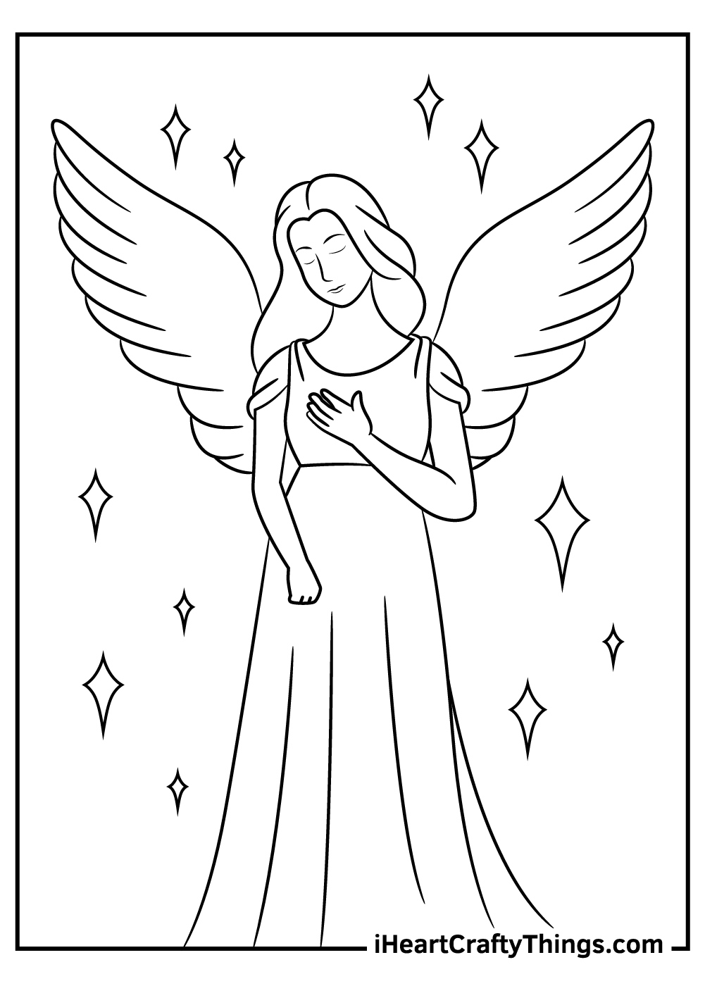 Angels Coloring Pages (Updated 2024) with regard to Free Printable Pictures of Angels