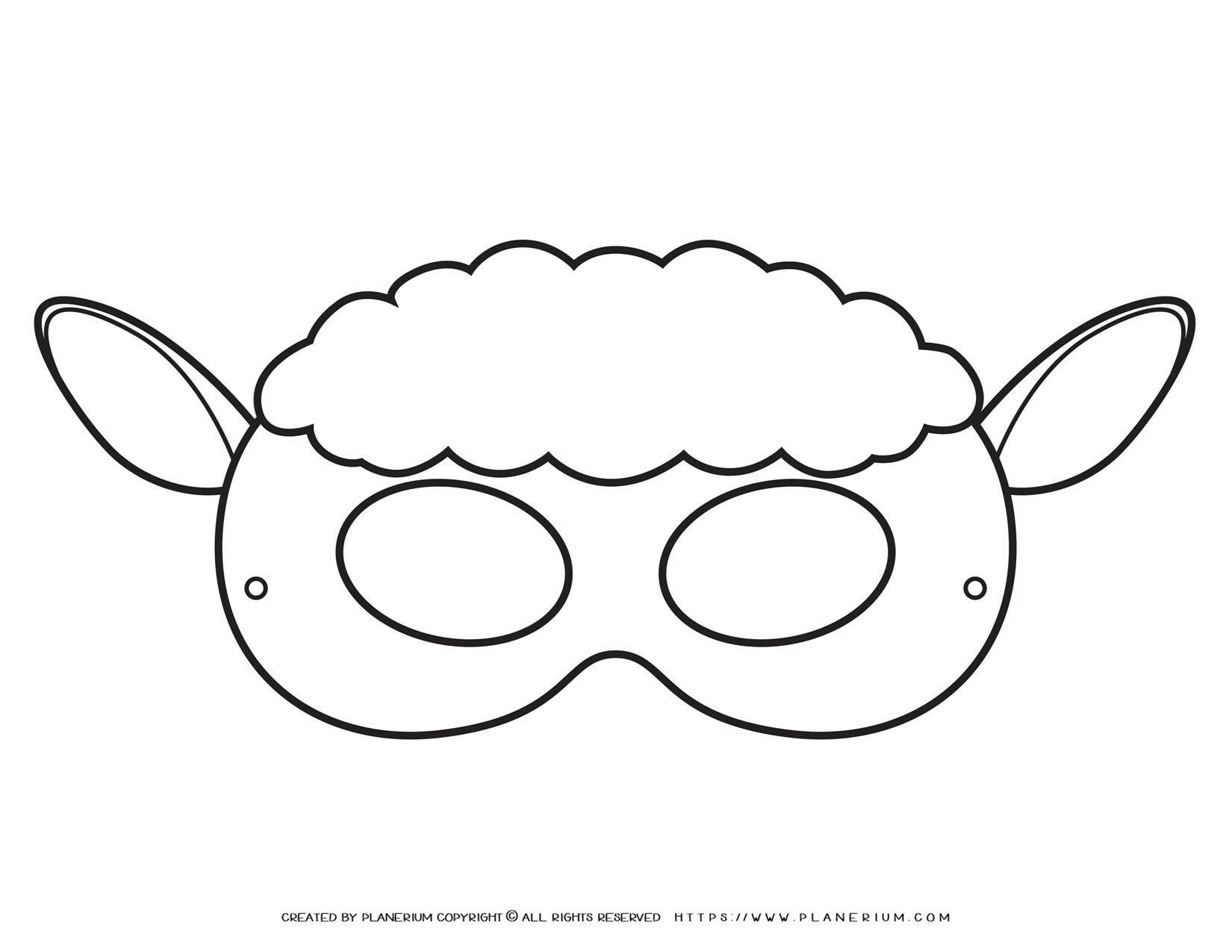 Animal Masks - Sheep Eye Mask | Planerium throughout Free Printable Sheep Mask